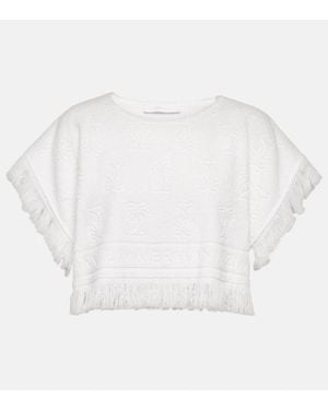 Zimmermann Cotton Terry Crop Top - White