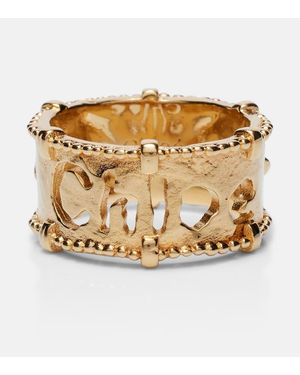 Chloé Anillo Con Logo - Metálico