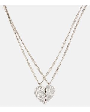 Balenciaga Halskette Lovelock Mit Kristallen - Mettallic