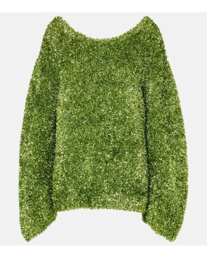 Dries Van Noten Oversize-Pullover - Grün