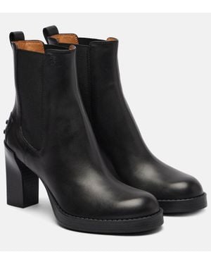 Tod's Chelsea Boots 80 Aus Leder - Schwarz