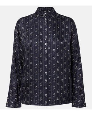 Tory Burch Hemd Aus Jacquard - Blau