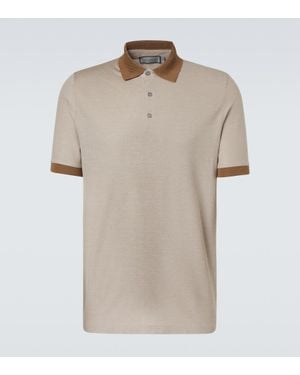 Canali Cotton Polo Shirt - Natural