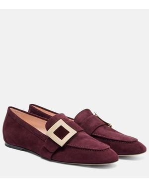 Roger Vivier Verzierte Loafers Aus Veloursleder - Lila