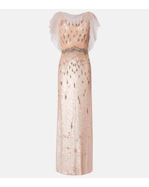 Jenny Packham Bonnie Embellished Gown - Pink