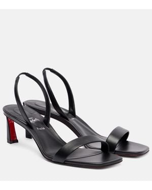 Christian Louboutin Slingback-Sandalen O Condora 55 Aus Leder - Schwarz