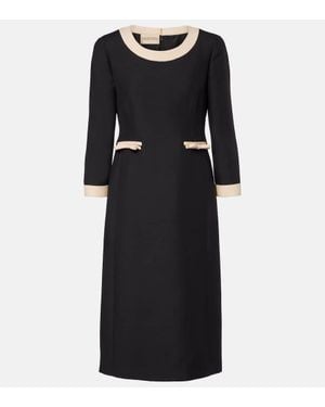 Valentino Midikleid Aus Crepe Couture - Schwarz