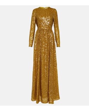 Erdem Robe Mit Pailletten - Mettallic