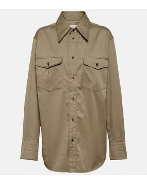 Lemaire Hemd Aus Baumwoll-Twill - Grün