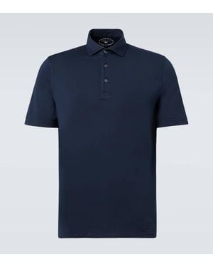 Fedeli Polohemd Aus Baumwolle - Blau