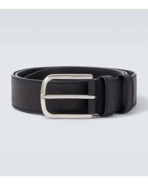 Prada Saffiano Leather Belt - Black