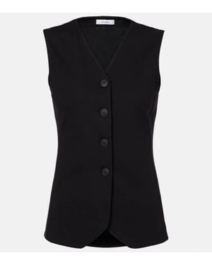 Max Mara Fornovo Jersey Vest - Black