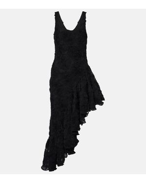 ROTATE BIRGER CHRISTENSEN 'Flower Mesh Ruffle' Dress - Black