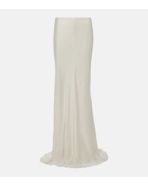 Victoria Beckham High-Rise Maxi Skirt - White
