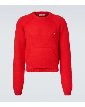 Acne Studios Cotton-Blend Sweater - Red
