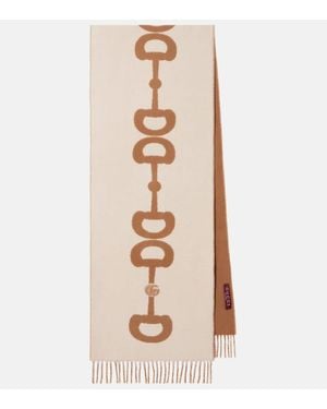 Gucci Wool And Cashmere Scarf - Natural