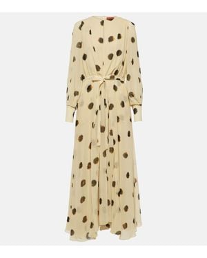 Altuzarra Peirene Printed Maxi Dress - Metallic