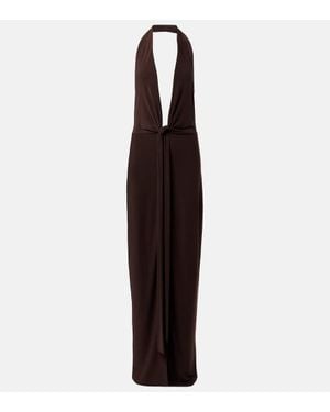 Norma Kamali Maxikleid Aus Jersey - Lila