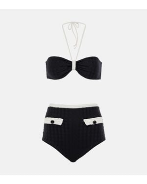 Adriana Degreas Bikini Aus Jacquard - Schwarz