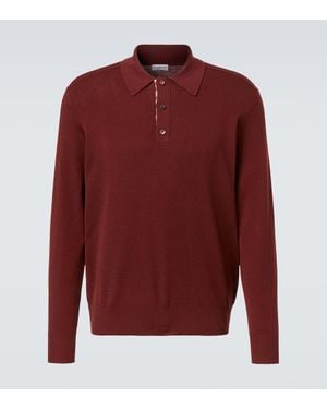 Burberry Wool Polo Sweater - Red