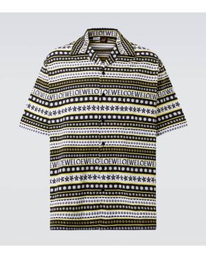 Loewe Paula's Ibiza Cotton Bowling Shirt - Black