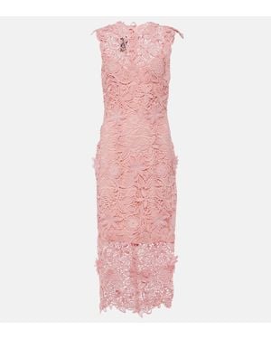 Monique Lhuillier Abito Midi - Rosa