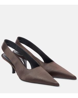 TOTEME Slingback-Pumps Classic 55 Aus Satin - Braun