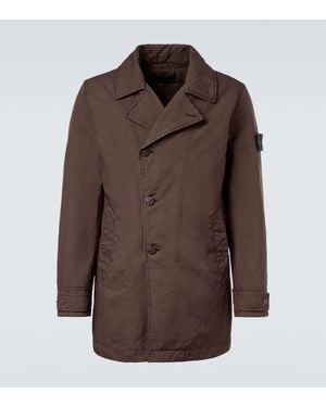Stone Island Ghost Single-Breasted Car Coat - Brown