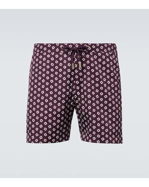 Orlebar Brown Bulldog Printed Swim Trunks - Blue