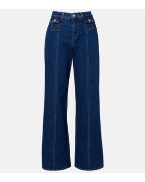 7 For All Mankind High-Rise Wide-Leg Jeans Lotta - Blau