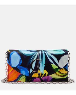 Christian Louboutin Loubi54 Cl Floral Satin Clutch - Blue