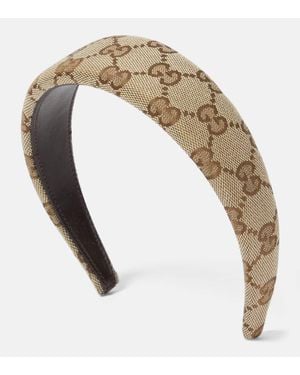 Gucci Haarreif Gg Aus Canvas - Weiß