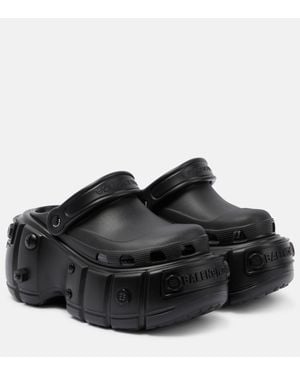 Balenciaga X Crocs Hardcrocs Platform Slides - Black