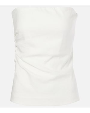 Sir. The Label Dorian Linen-Blend Tube Top - White