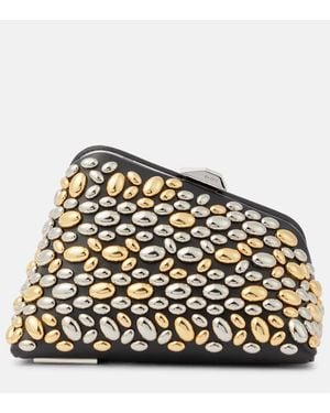 The Attico Midnight Mini Embellished Clutch - Black