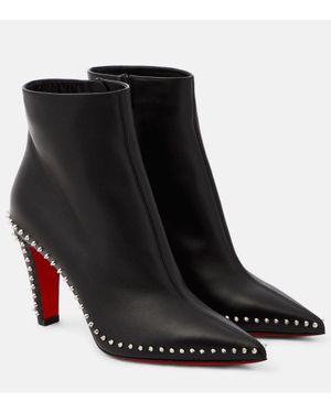 Christian Louboutin Vidura 85 Leather Heeled Ankle-boot - Black
