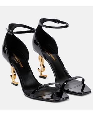 Saint Laurent Opyum 85 Patent Sandal - Black