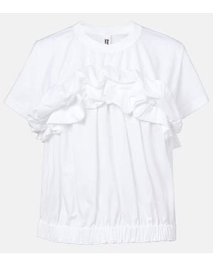 Noir Kei Ninomiya Top Aus Baumwolle - Weiß