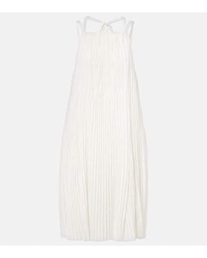 Vince Pleated Midi Dress - White