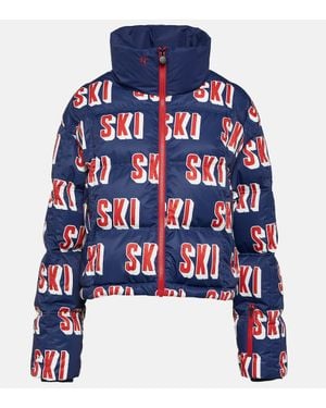 Perfect Moment Nevada Printed Down-Paneled Ski Jacket - Blue