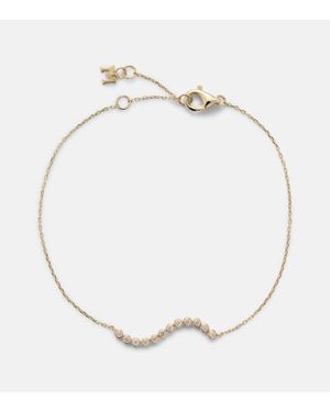 Mateo 14Kt Wave Bracelet With Diamonds - White