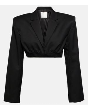 Christopher Esber Cropped Wool Blazer - Black