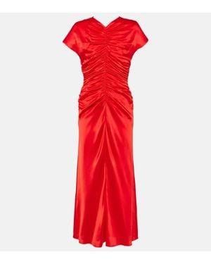 TOVE Midikleid Aubree Aus Seide - Rot