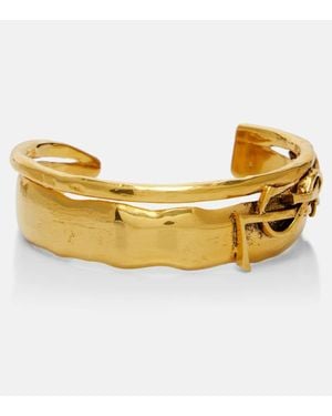 Saint Laurent Brazalete Cassandre - Metálico