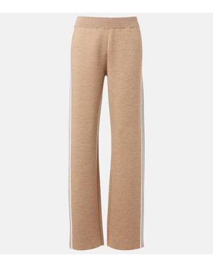 Fusalp Benada Striped Wool-Blend Straight Pants - Natural