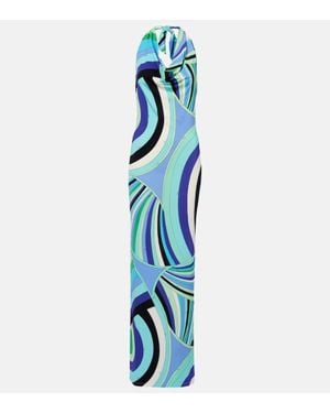 Emilio Pucci Iride Open-Back Maxi Dress - Blue