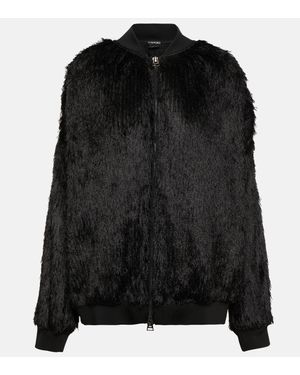 Tom Ford Faux-Fur Bomber Jacket - Black