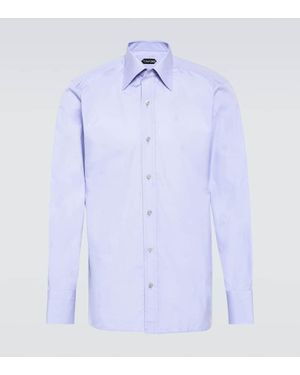 Tom Ford Cotton Poplin Shirt - Blue