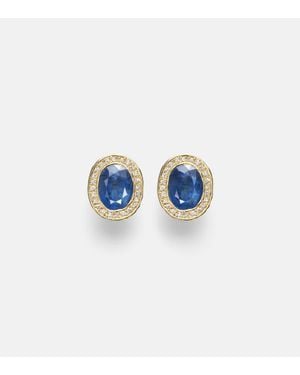 Octavia Elizabeth Ohrringe Aus 18Kt Gelbgold Mit Diamanten Und Saphiren - Blau