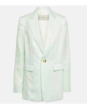 Asceno Azores Linen Blazer - Green